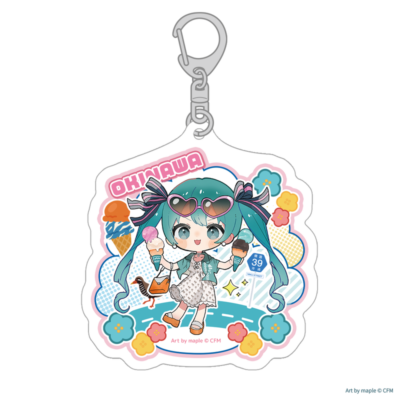 CHURA MIKU STREET アクリルキーホルダー 観光 ver. – 国際通り商店街 CHURA MIKU STREET アクリルキーホルダー 観光 ver. – 国際通り商店街