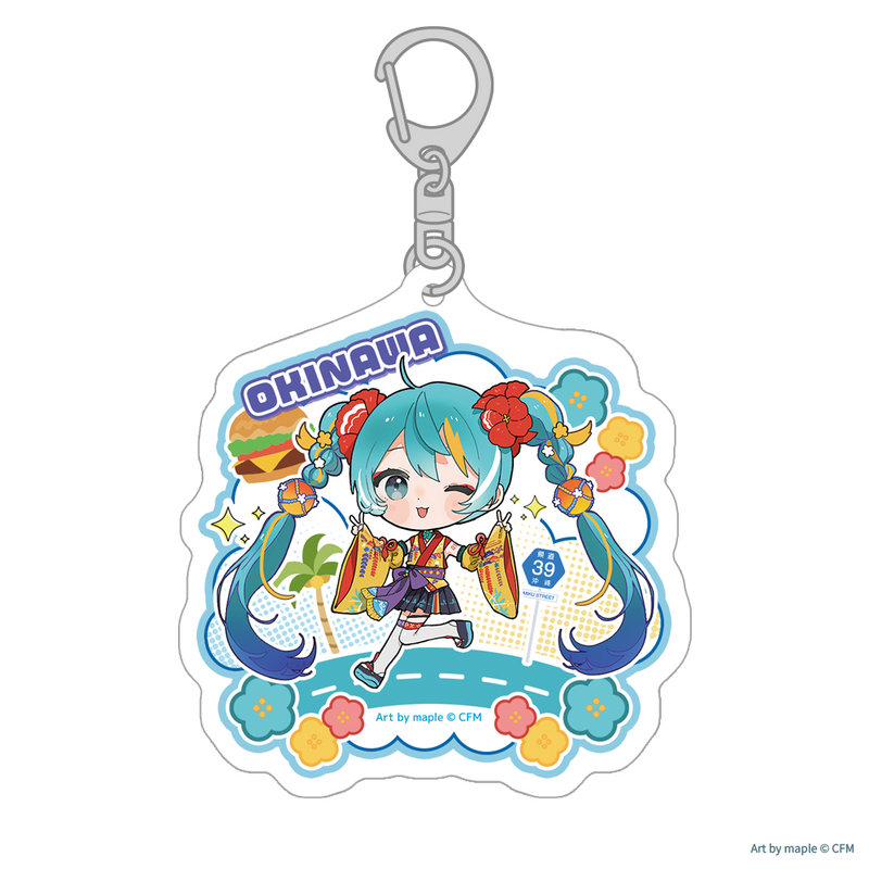 CHURA MIKU STREET アクリルキーホルダー 琉装 ver. – 国際通り商店街 CHURA MIKU STREET アクリルキーホルダー 琉装 ver. – 国際通り商店街