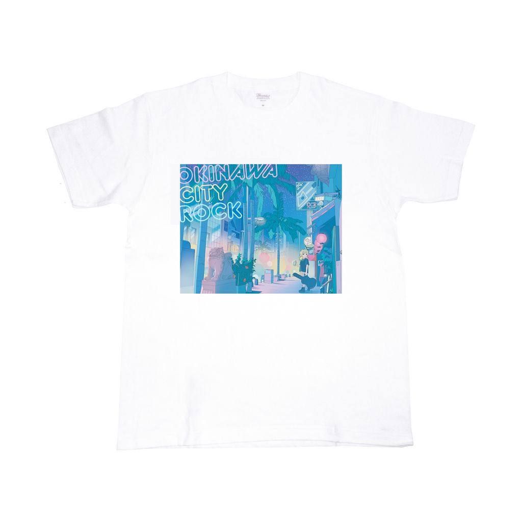 沖縄のキョウカちゃんTシャツ（feat.国際通り）ホワイト – 国際通り