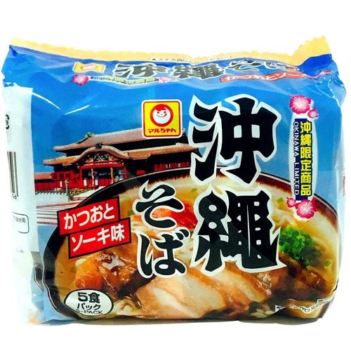 東洋水産 マルちゃん 沖縄そば 袋麺 かつおとソーキ味